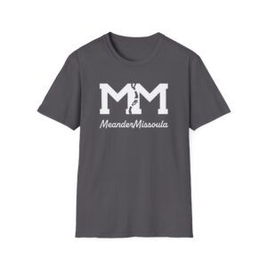 Dark Meander Missoula T-shirt with White Logo